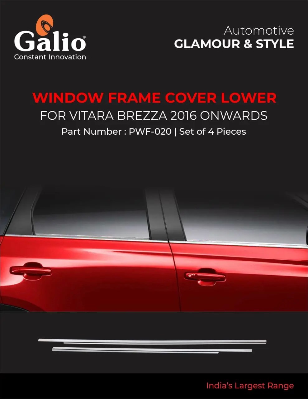 Shop Window Frame Cover Lower for Maruti Suzuki Brezza