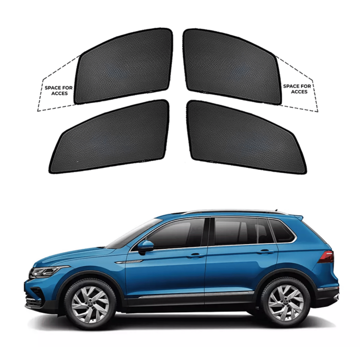 Shop Black Sun shade window for Volkswagen Tiguan Superfluous Mart