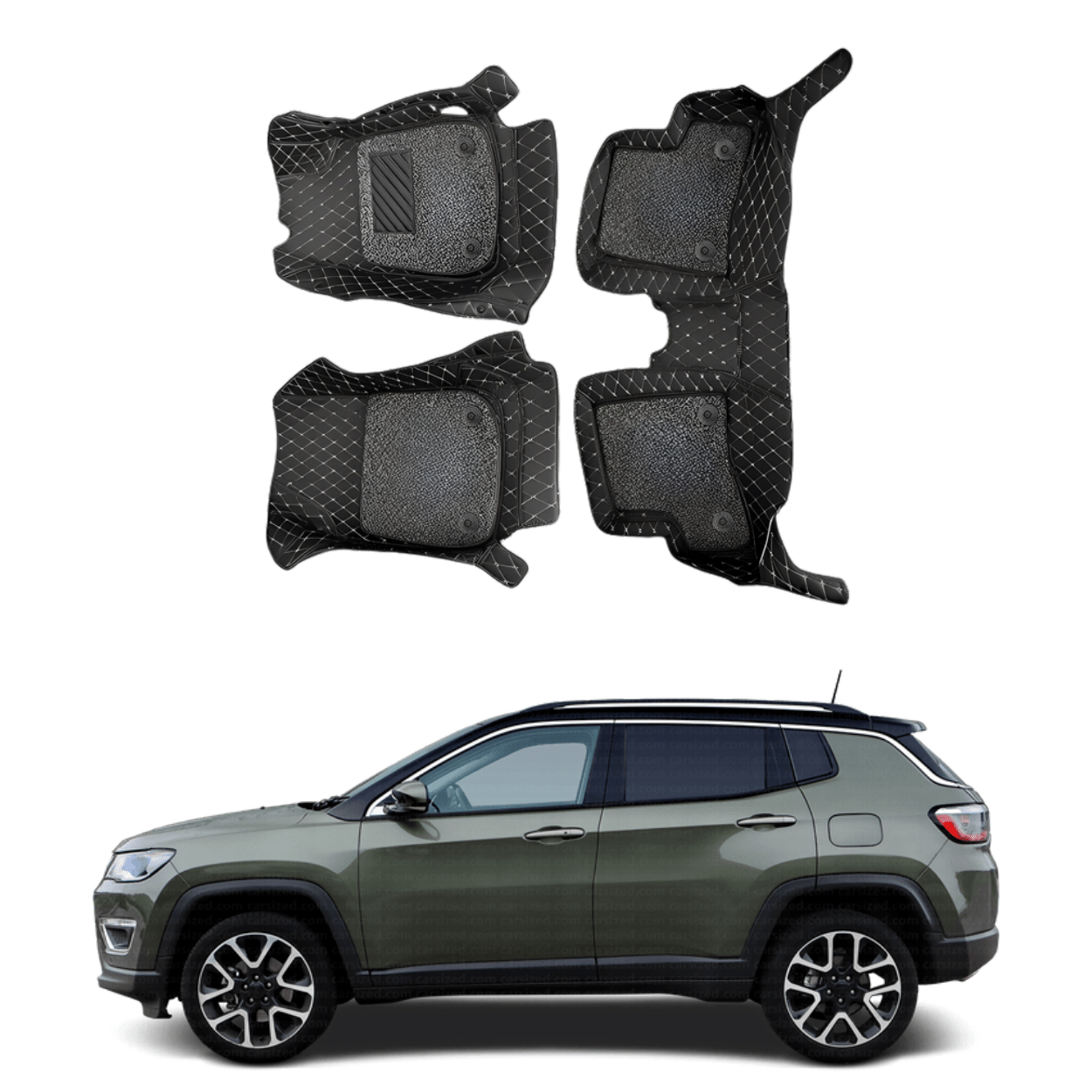 Buy 7D Car Floor Mats For Jeep Comapass Superfluous Mart