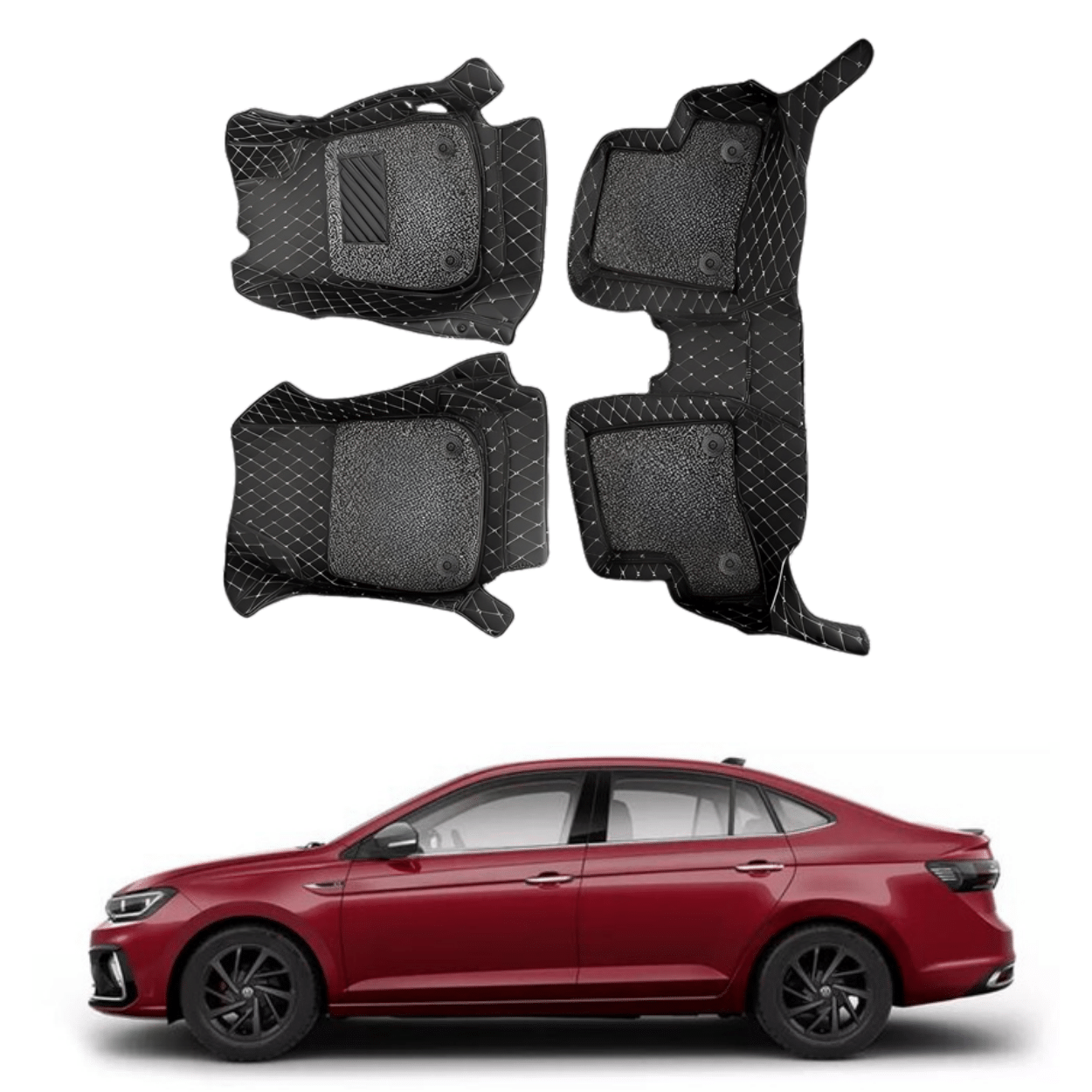 Buy 7D Car Floor Mats For Volkswagen Virtus Superfluous Mart