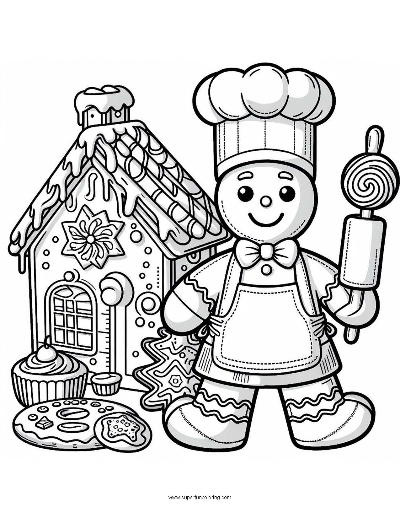 Gingerbread House Coloring Page Super Fun Coloring