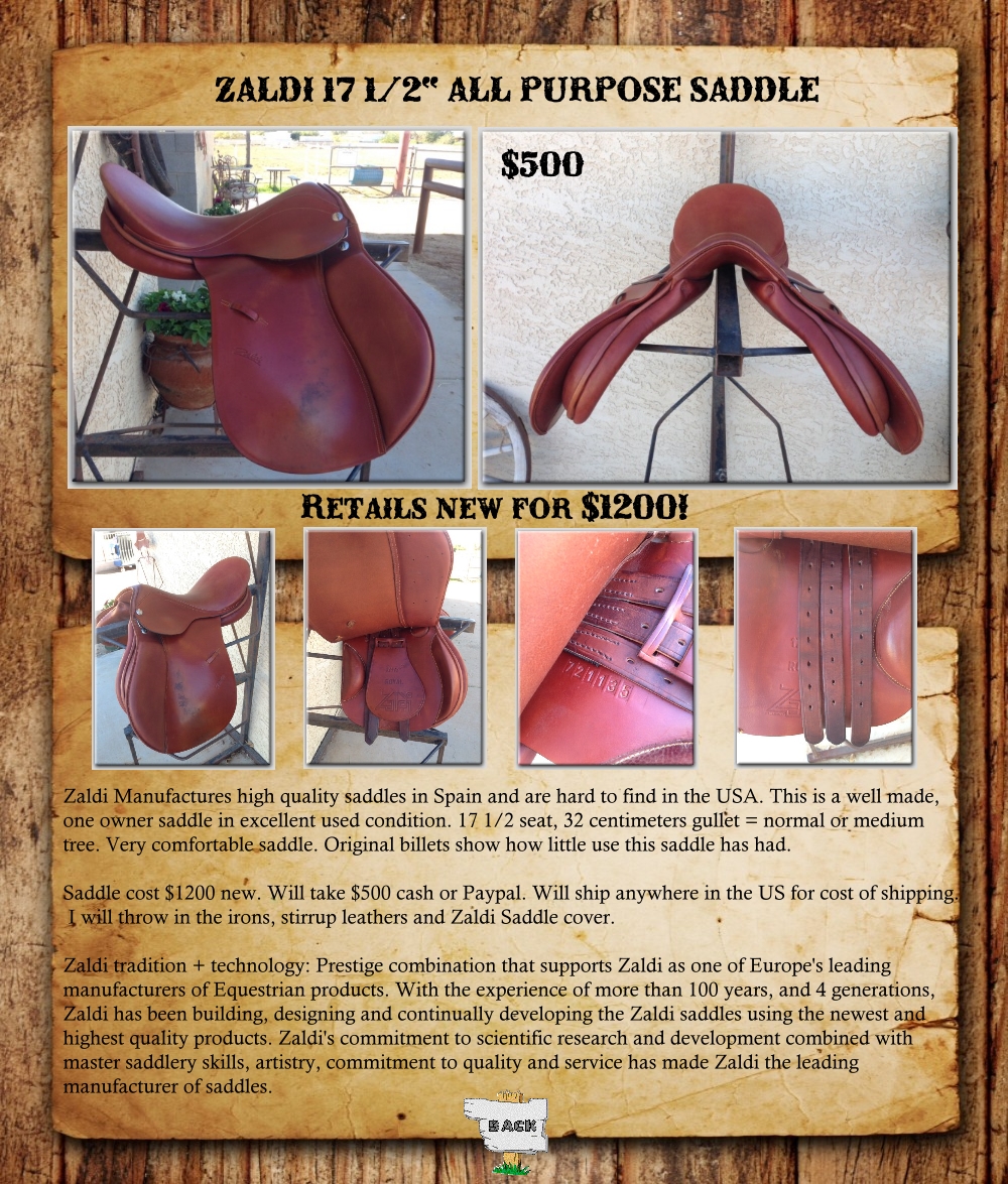 Zaldi All Purpose saddle for sale