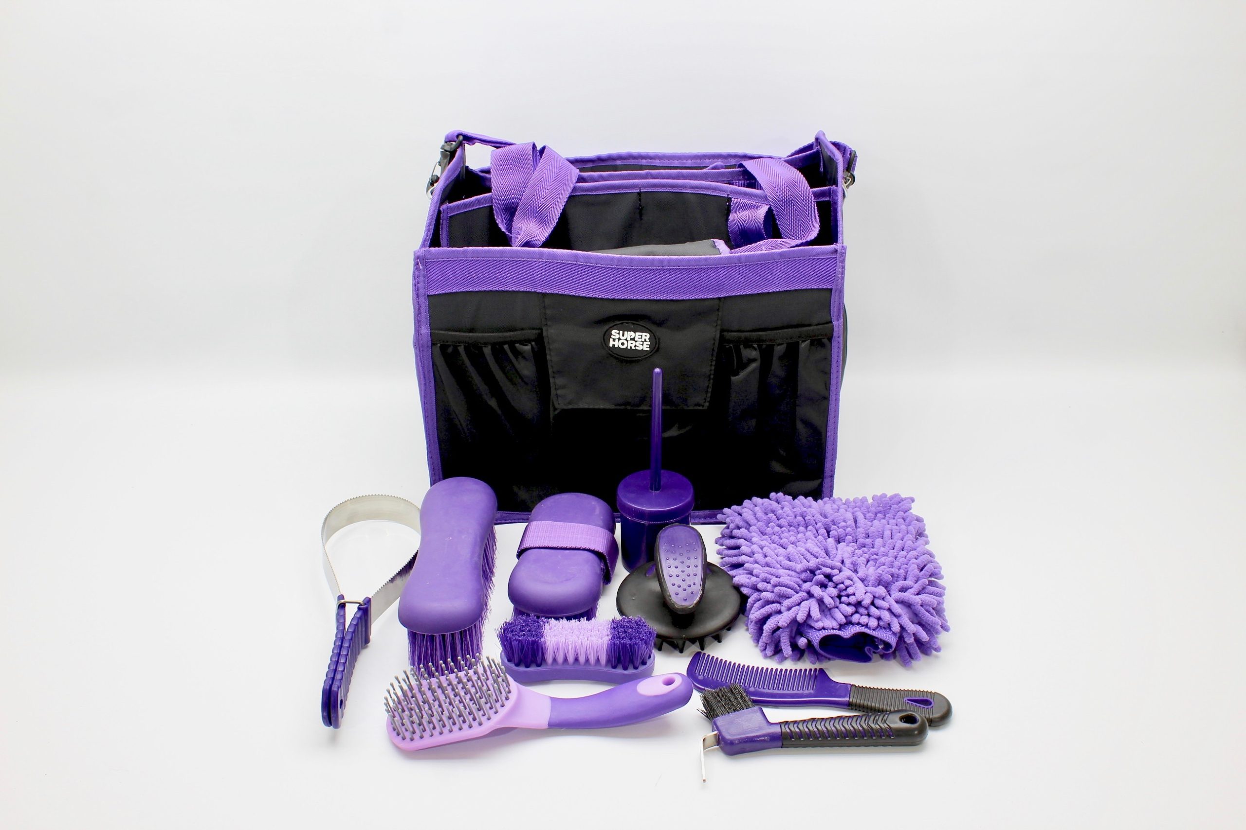 11 piece Mega Wet/Dry Horse Grooming KitPurple Super Horse Saddlery