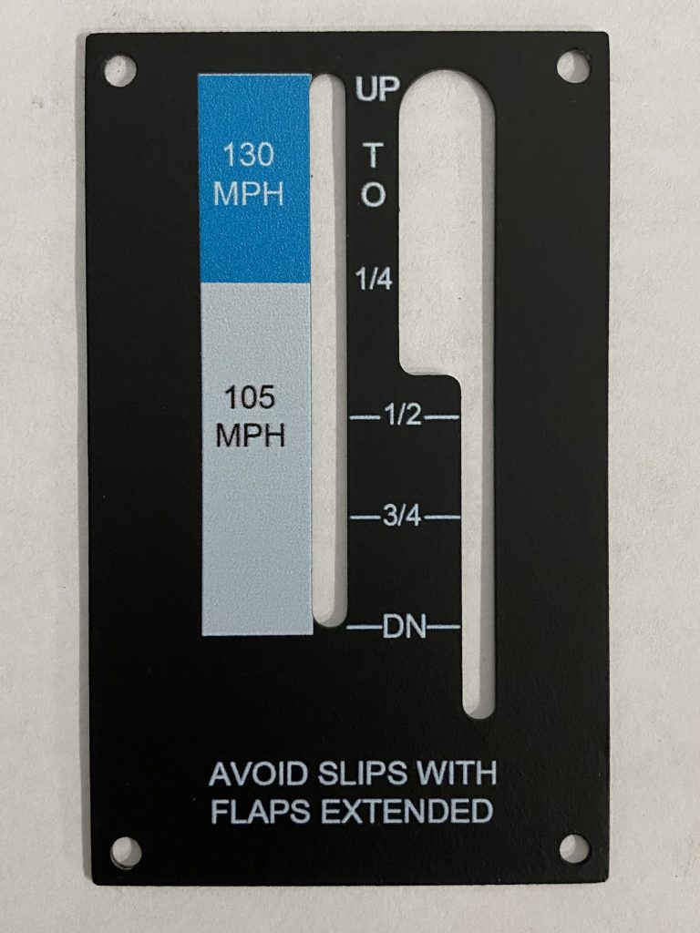 Cessna 177 Flap Placard Custom Aircraft Instrument Panels Superior