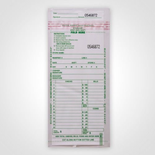 Drop Safe Bag 5x9.5 Clear Superior Bag