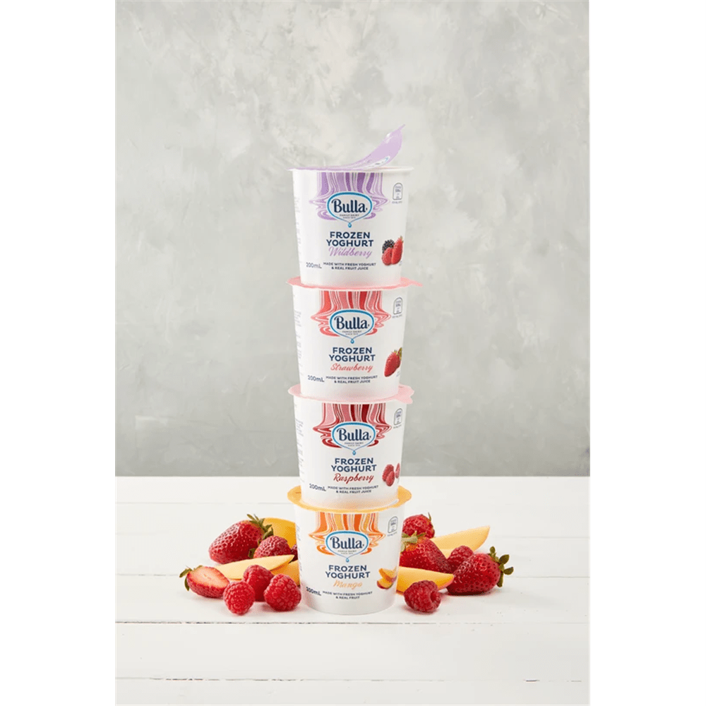 YOGHURT CUPS FROZEN STRAWBERRY (36 X 200ML) 5000469 BULLA Superior