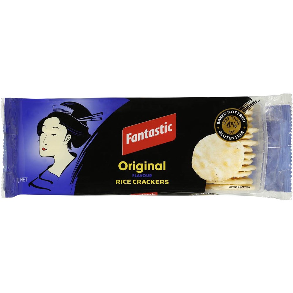 CRACKERS RICE ORIGINAL 100GM(12) FANTASTIC 100GM(12) FANTASTIC Superior Foods