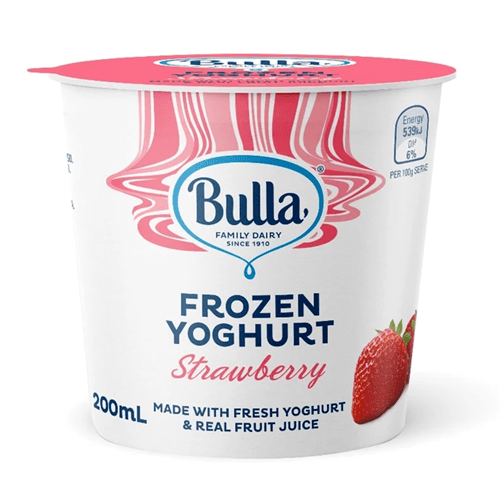 YOGHURT CUPS FROZEN STRAWBERRY (36 X 200ML) 5000469 BULLA Superior