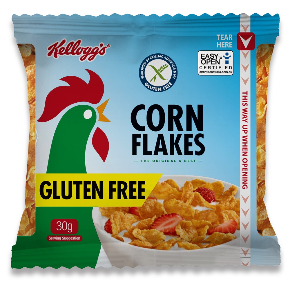 CEREAL CORNFLAKES GLUTEN FREE PC SACHET (30 X 30GM) KELLOGGS PC SACHET