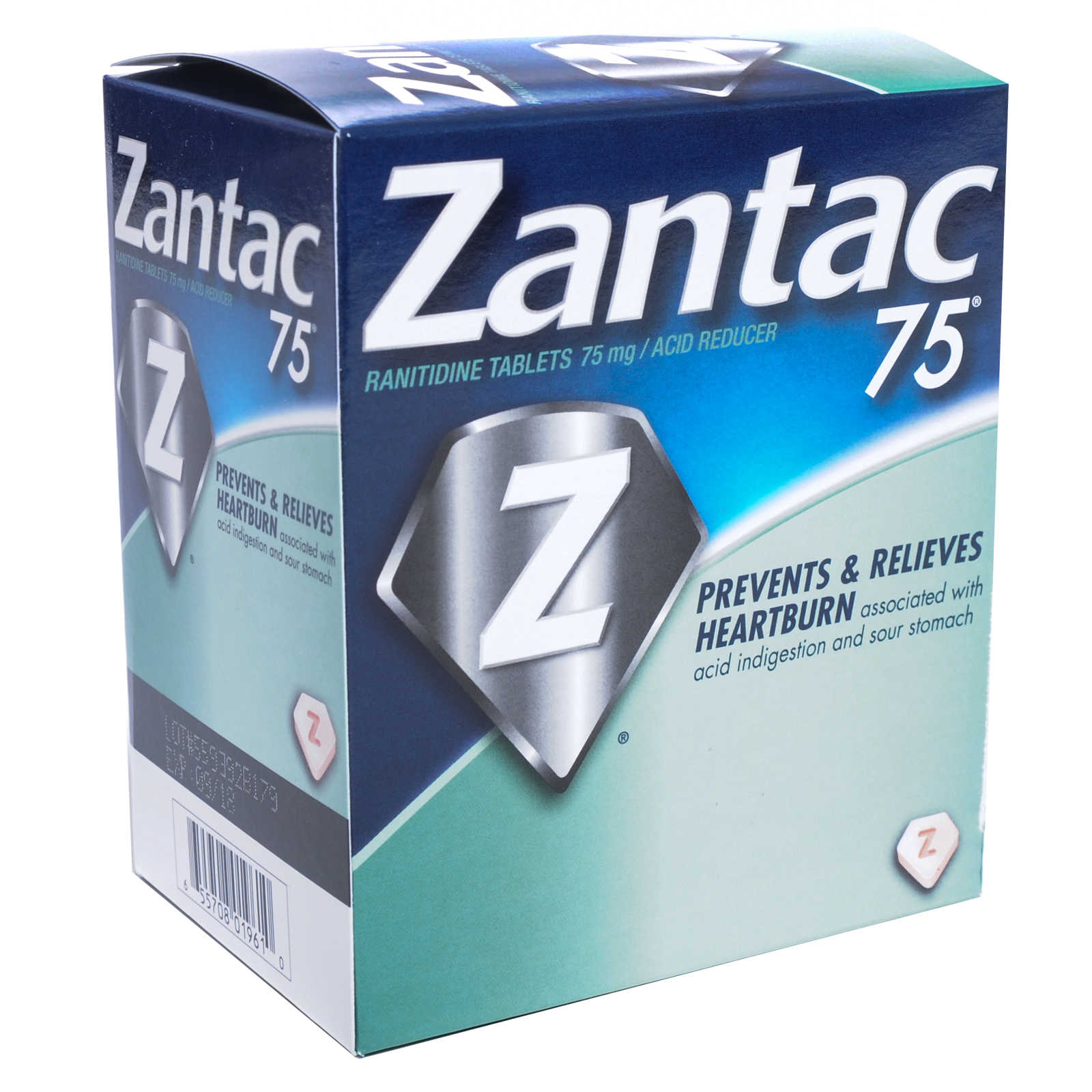 Zantac 75 Acid Reducer 1 tablet per package 25/bx Superior Plus First