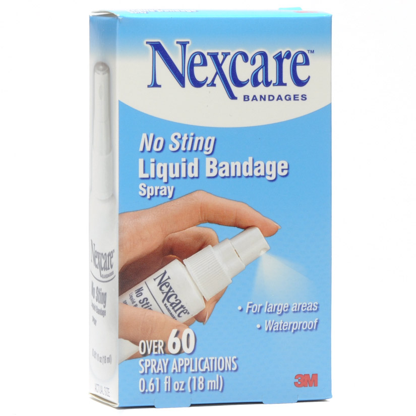 Nexcare Liquid Bandage Spray No Sting .61 Oz Spray Superior Plus