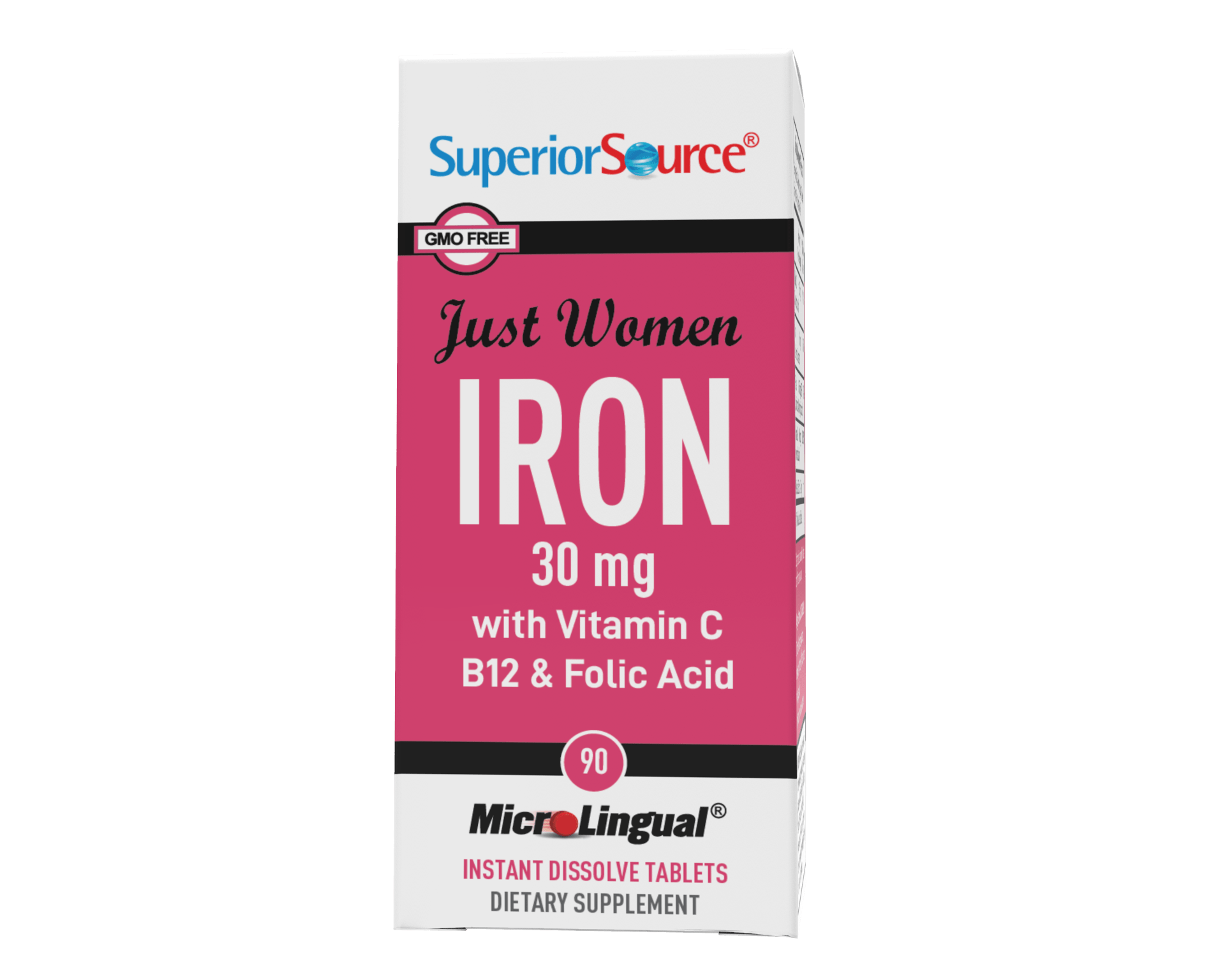 Superior Source Just Women Iron 30 mg with Vitamin C, B12 and Folic