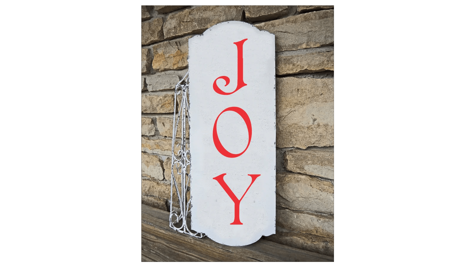 Joy Christmas Stencil Vertical Sign Create Christmas Porch Signs