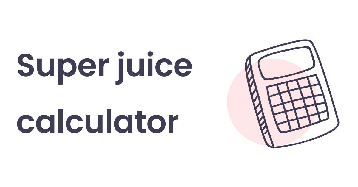 Super juice recipe calculator