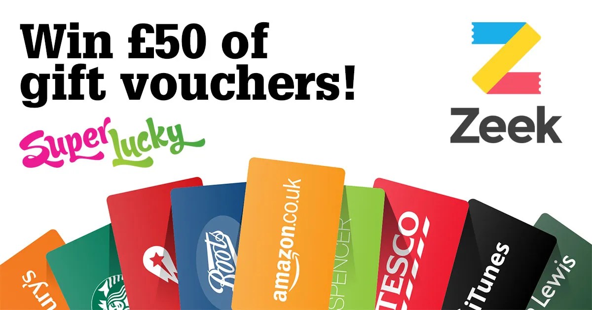 Win £50 of gift vouchers with Zeek! (ended) SuperLucky