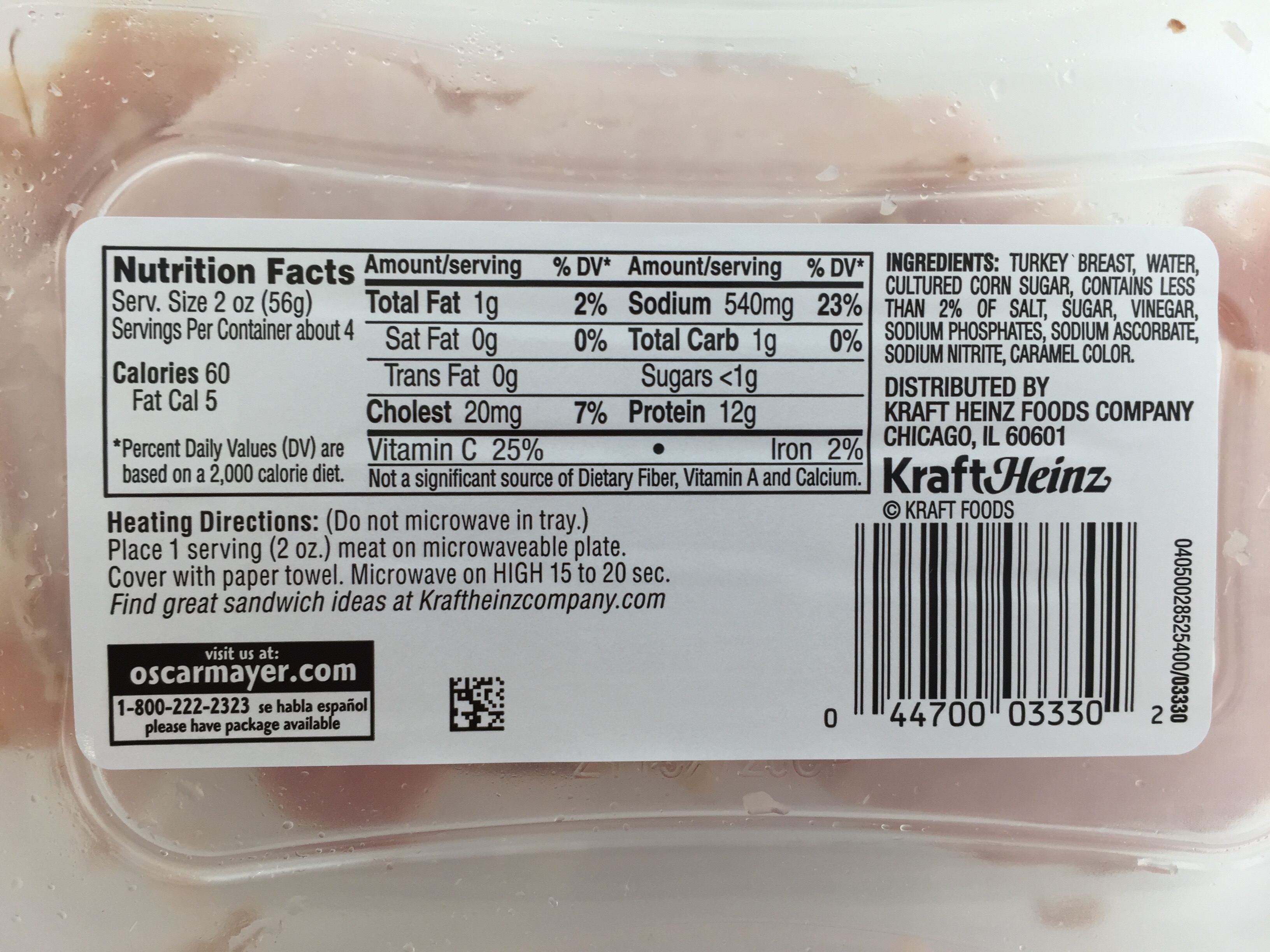 Oscar Mayer Carving Board Oven Roasted Turkey Breast, 7.5 oz La Comprita