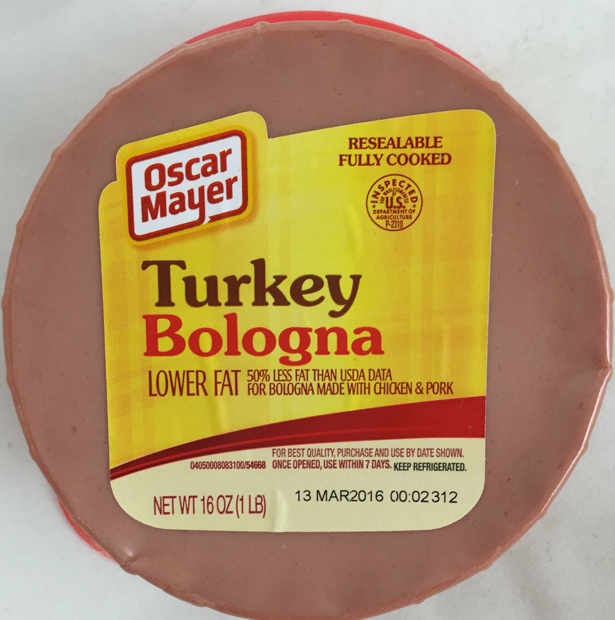 Oscar Mayer Turkey Bologna Cold Cuts 16 oz. Pack La Comprita