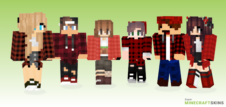 Red flannel Minecraft Skins. Download for free at SuperMinecraftSkins