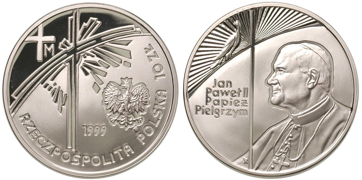 10 zł Jan Paweł II Papież Pielgrzym 1999
