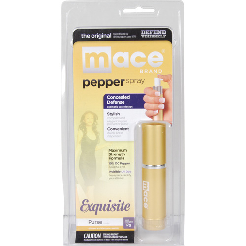 Mace Exquisite Gold Pepper Spray, Purse model Super Pepper Spray