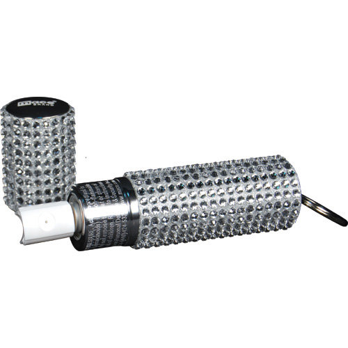 Mace Exquisite Silver Rhinestone Pepper Spray, Purse model. Super