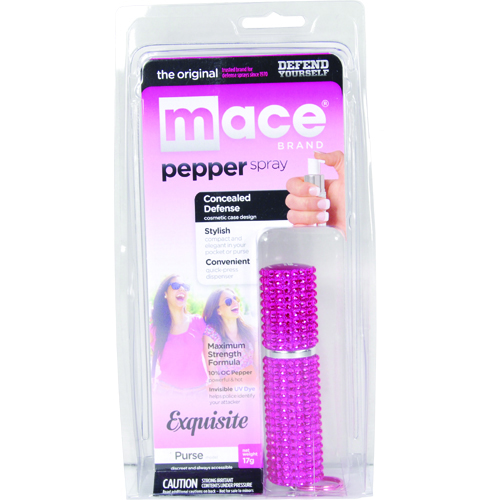 Mace Exquisite Hot Pink Rhinestone Pepper Spray, Purse model Super