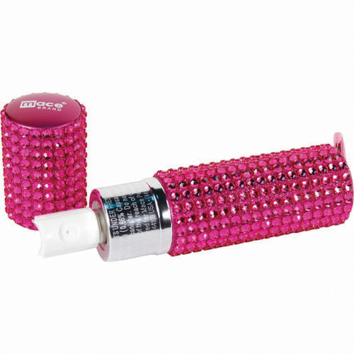Mace Exquisite Hot Pink Rhinestone Pepper Spray, Purse model Super