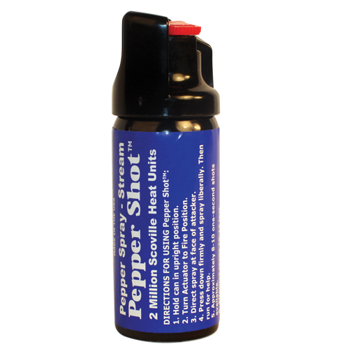 Pepper Shot 2oz Pepper Spray Stream Super Pepper Spray