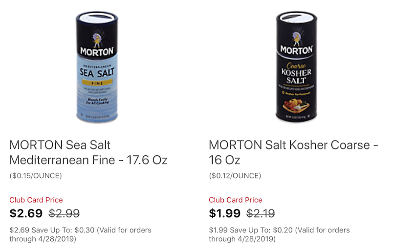 Morton Kosher Salt Coupon and Sale, Pay Just 1.29 at Safeway Super