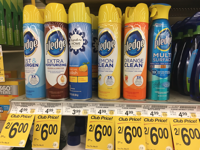 Pledge Furniture and Floor Cleaners Just 2.00 at Safeway With Coupon