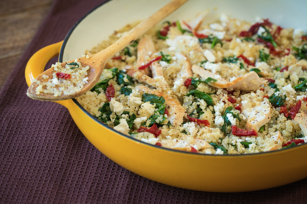 Sundried Tomato & Feta Greek Quinoa Skillet Dish Super Safeway