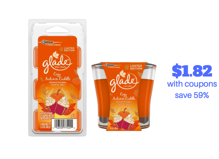 New Glade Coupons and Sale Get Fall Scented Glade Candles for Just 1