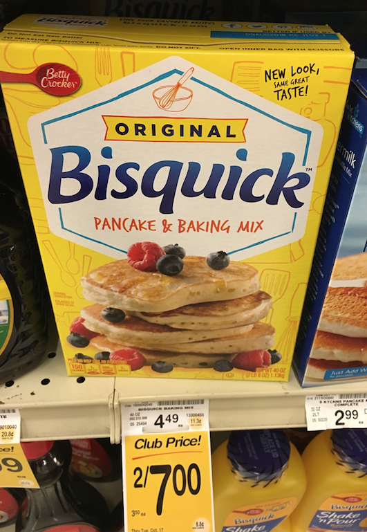 New Bisquick Coupon and Sale Pay just 2.50 a Box, Save 44 Super