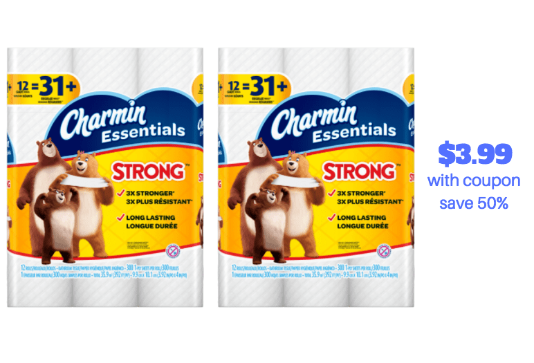 Charmin Essentials 12 Pack Just 3.99 With New Charmin Coupon (Save 50