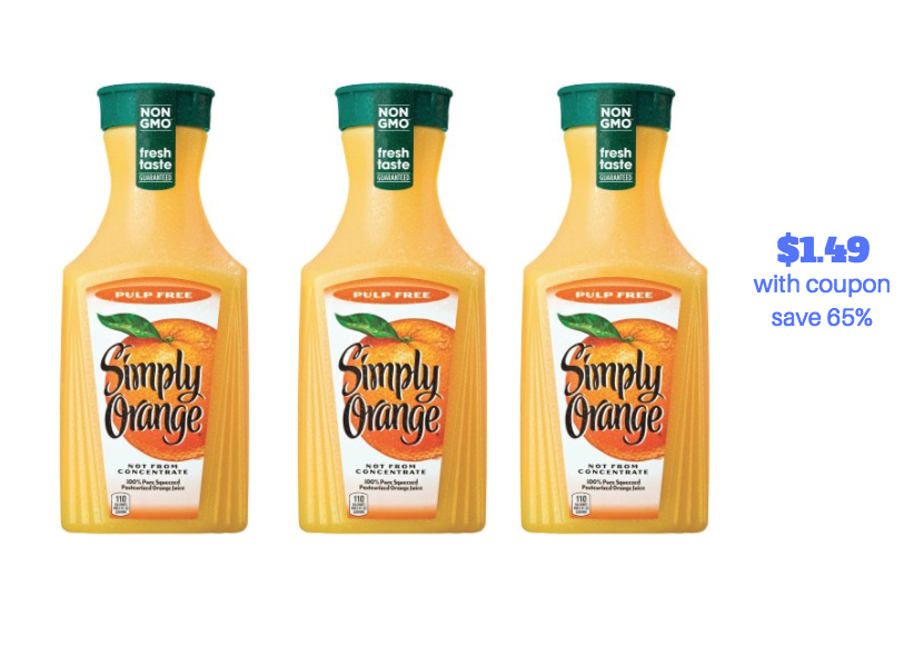 Simply Orange Juice Just 1.49 With Coupons Super Safeway