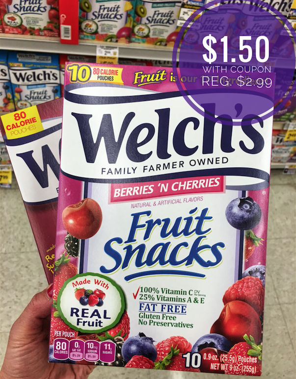 Welch's Fruit Snacks Just 1.50 With Coupons at Safeway, Save 50