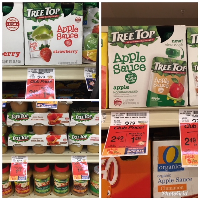 Tree Top Applesauce Pouches Only 0.49 For 4 pack boxes Save 82
