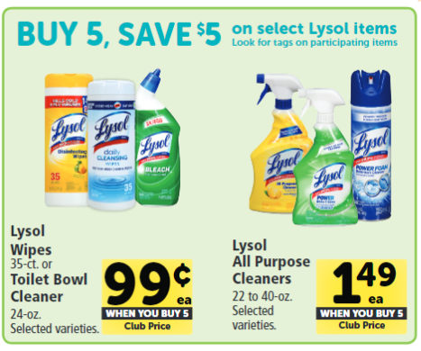 Lysol Coupons, Only $0.49 - $0.99 for Cleaners or Wipes - Super Safeway