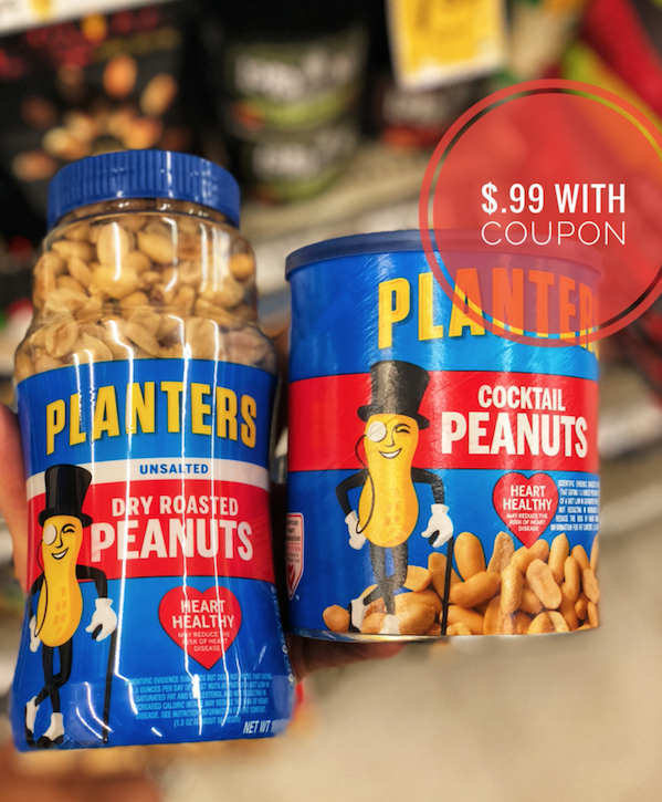 Planters Cocktail and Dry Roasted Peanuts Just .99 With Coupon at