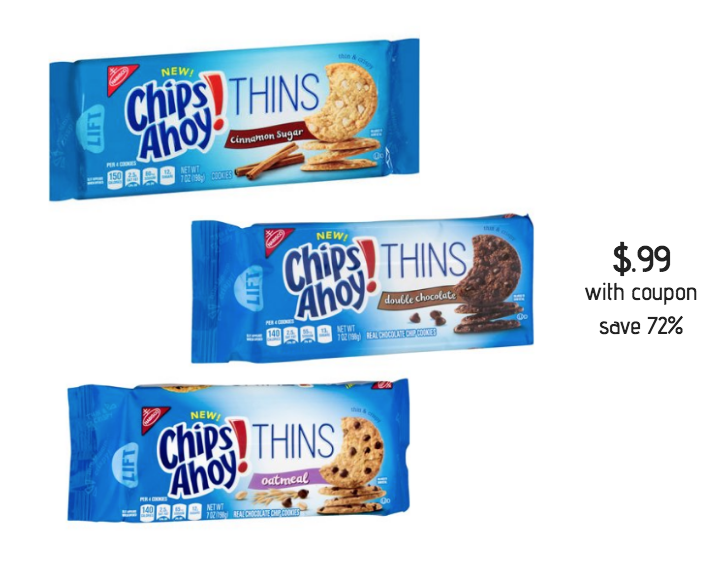 HOT New Chips Ahoy Thins Coupon & Sale Pay just .99 Super Safeway