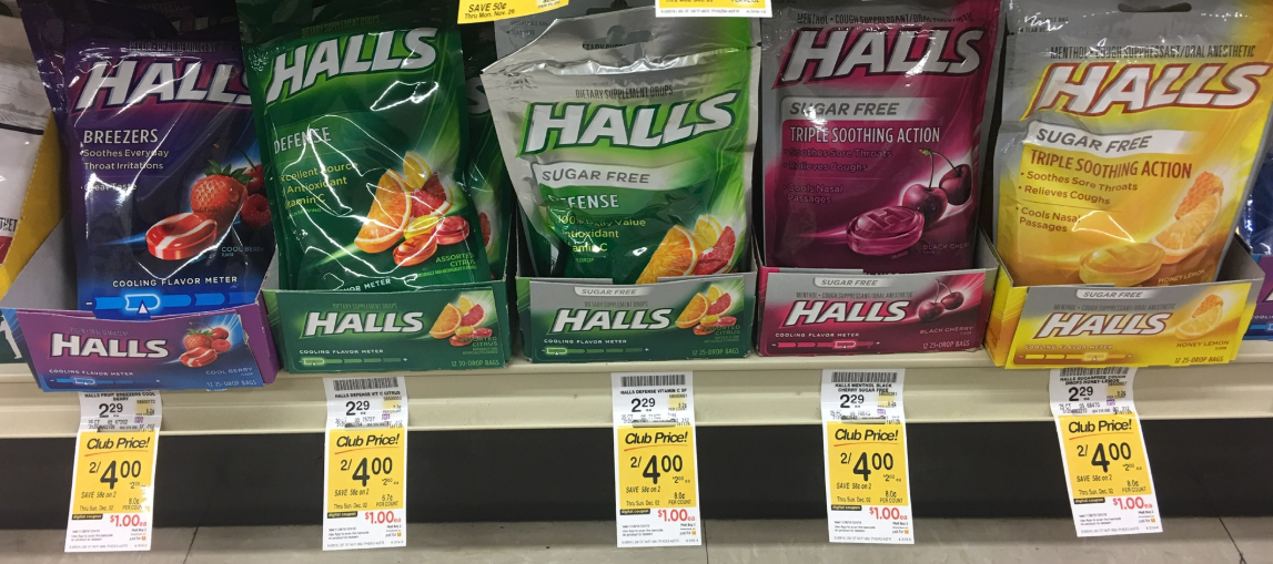 HALLS Cough Drops Coupon = Only 1.00 at Safeway Super Safeway