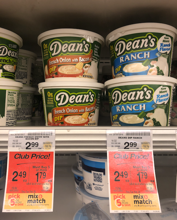 New Dean's Dip Coupon and Sale Pay Just 1.04 for Dip for the Big