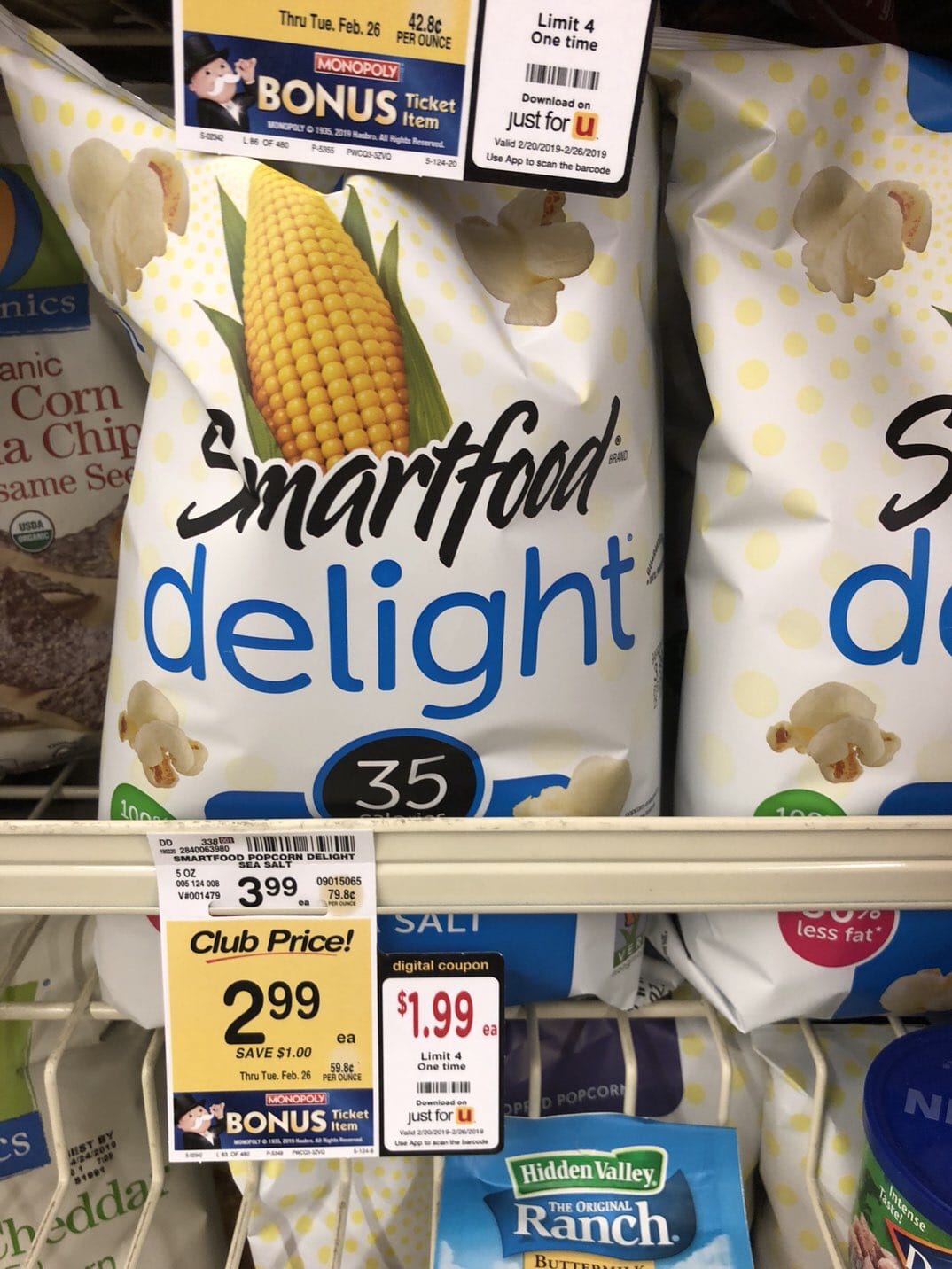 Smartfood Popcorn Just 1.99 at Safeway 50 Savings Super Safeway