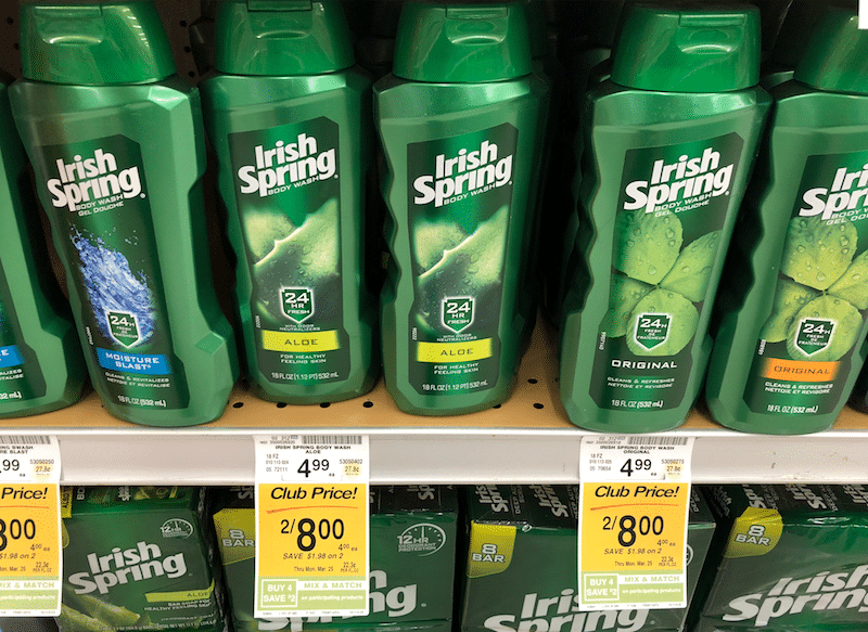 Irish Spring Body Wash and Bar Soap Coupon and Sale, Pay just .31/bar at Safeway, Save 58