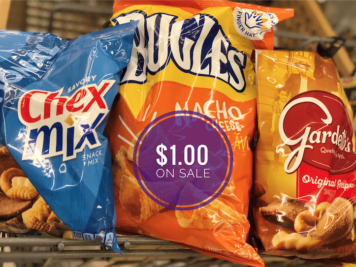 Gardetto's, Chex Mix and Bugles Snacks On Sale for Just 1.00 at