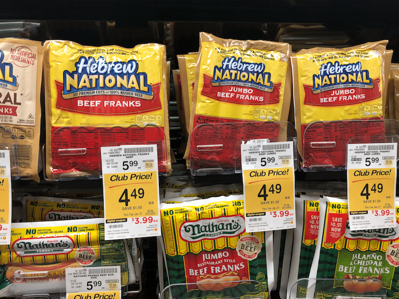 Get Hebrew National All Natural Beef Hot Dogs for Just 3.99 at Safeway