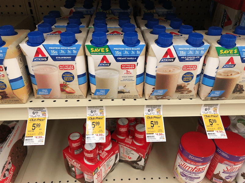 Atkins Shakes, Treats and Snack Bars Just 3.49 at Safeway (Reg. 6.99