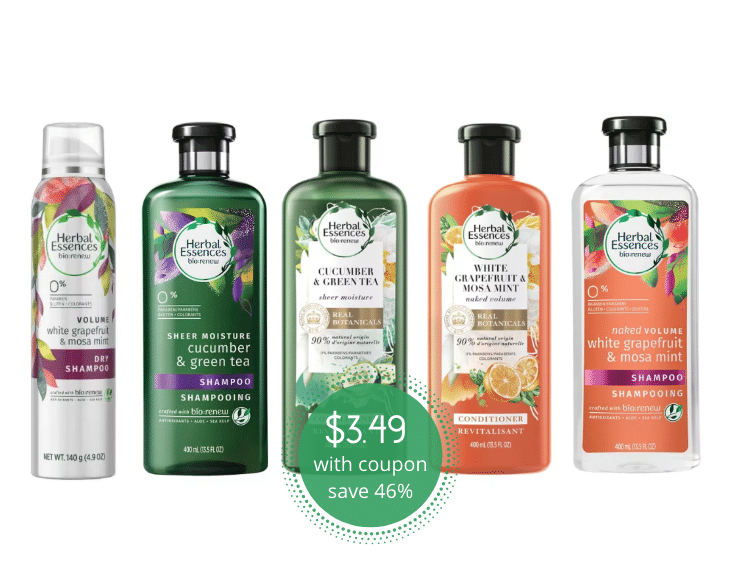 Herbal Essences bio Renew Collection Expanded, Pay Just 3.49 With