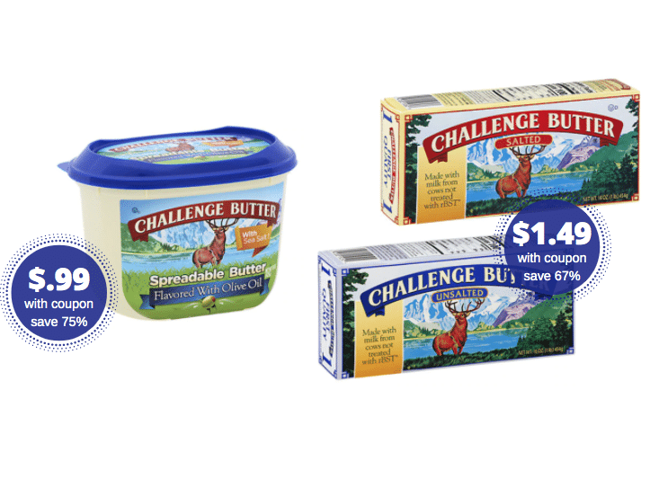 HOT! Challenge Spreadable Butter Just .99 or Butter Sticks Just 1.49