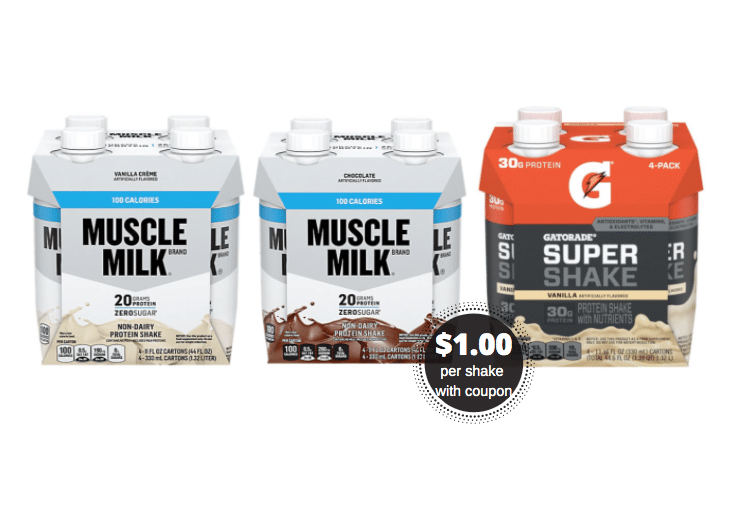 Free Gatorade Super Shake Protein Shakes With Muscle Milk Purchase at
